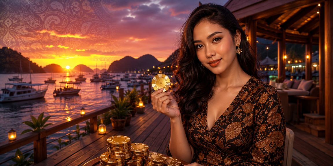 Pemandangan pantai dengan suasana santai sebagai latar belakang platform hiburan online captogel